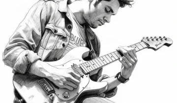 John Mayer, szkic ołówkiem